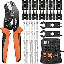 Solar Crimpzange Set für 2.5/4/6mm² Pv Kabel,12 Paar Pv Stecker Und Kabelstecker,1x Crimpzange,…