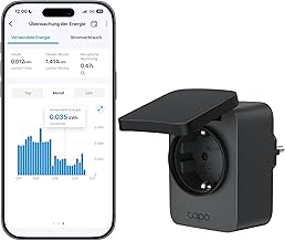Tapo P410M WLAN Outdoor Steckdose, Smart Home Plug mit Stromzähler, IP54, funktioniert mit Alexa…
