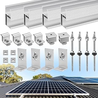 Solarmodul Halterung Set Für 2 Module, Geeignet Für Farbige Stahlziegeldächer, Blechdach, 200M…