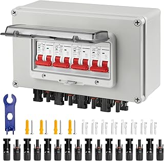 Überspannungsschutz PV, DC Trennschalter Pv Anlage DC12v-DC400v 4-String, 2P 30A Wasserdichte So…