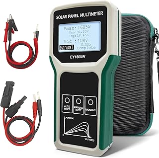 Solarpanel MPPT Tester 1800W, Photovoltaik Multimeter mit LCD-Display für 20-120V 60A, PV-Leistu…