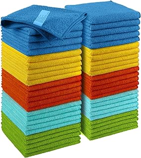 AIDEA Mikrofasertücher Mikrofaser Reinigungstücher 50 Pack, Allzweck Autotuch, fusselfrei, krat…