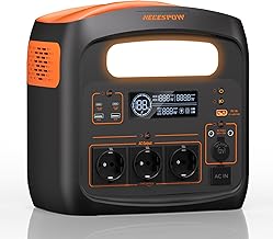 Tragbare Powerstation 1800W (3600W Spitzenleistung), 1102,5Wh LiMnFePO4 Akku, Schnellladung in 65…