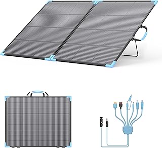 220W Bifaziales Faltbar Solarpanel, 23,5% Wirkungsgrad 20V Monokristallines Solar Panel, IP68 Was…