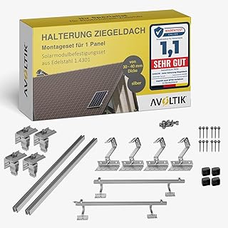 Avoltik Solar Ziegeldach Halterung für Balkonkraftwerk – PV Dachmontage Set für 1 Solarmodul …