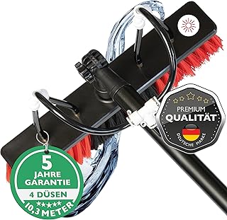 toolmacher Teleskopwaschbürste 10m [5 JAHRE GARANTIE] – Waschbürste mit Teleskopstiel – Terrass…