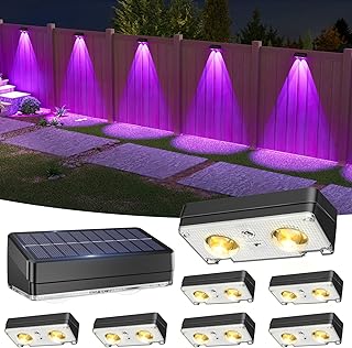 VOLISUN 8 Stück solarlampen für außen, 10 Farben & farbwechselnde Solar Wandleuchte Aussen IP6…