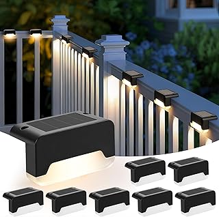 Solpex Solarlampen für Außen, 8 Stück Solar Decklichter für den Außenbereich, IP65 Wasserdic…