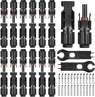 Selizo 12 Paar Solar Stecker Set, IP67 Solarpanel Solarstecker PV Stecker 6mm2 Männlich/Weiblich…