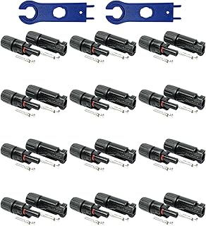 SOLARTRONICS 12 Paar Solarstecker , Männlich/Weiblich Solarpanel Kabelstecker, IP67 Wasserdicht,…