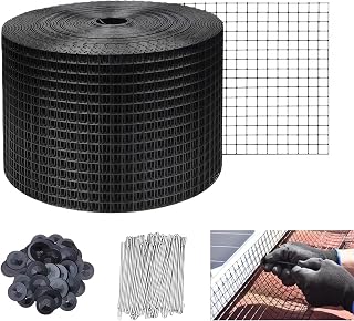 Vogelschutznetz für Solarmodule, 30 m x 20 cm, PVC-beschichtete verzinkte Stahlgitterrolle, 1,27…