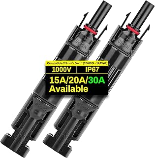 2 Stück 30A Dioden Stecker für Solarpanel-Anschluss, 15A/20A/30A 1000V Sperrdioden, Rückstroms…