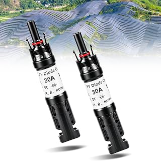 Solar PV Steckverbinder,2 Stück DC PV Stecker,Solar M-C4 Stecker Sperrdiode Solar PV Steckverbin…
