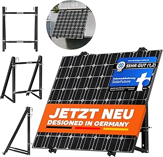 SolarFuture Balkonkraftwerk Halterung Balkon Schwarz – Flexibel Anpassbar & Sturmsicher | Solarpa…