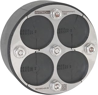 WITTKOWARE DN100 Mauerdurchführung geteilt 4-Fach 4-34mm | Ringraumdichtung klappbar | V2A Edels…