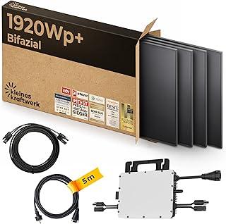 Kleines Kraftwerk 1920W Balkonkraftwerk Komplettset – 800W Wechselrichter mit WiFi & Bluetooth,…