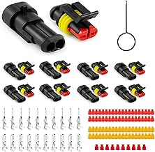 JRready ST6481-02-08 Wasserdichter Kfz Steckverbindersatz, 2 polig Stecker und Buchse, Kabel Stec…