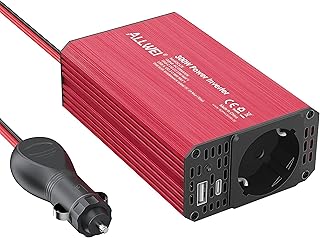 ALLWEI 300W Wechselrichter 12V auf 230V Spannungswandler, Stromwandler mit Typ-C & USB Anschluss,…