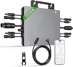 Wechselrichter 2000W mit WLAN & App, 4X MPPT 99.5% Tracking 800W-2000W Solar Wechselrichter mit I…