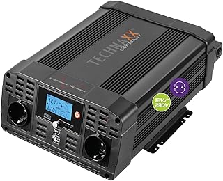 Technaxx KFZ Wechselrichter 12V auf 230V Reiner Sinus 3000W (6000W Spitze) – Spannungswandler m…