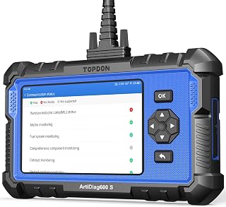 TOPDON AD600S OBD2 Diagnosegerät Auto,4 Systemdiagnosen für ABS SRS Motor und Getriebe, 9 Servi…