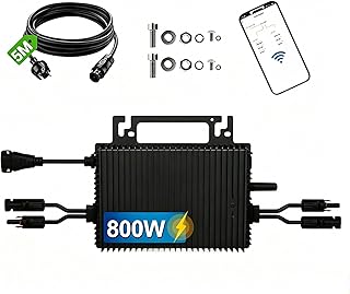 800W Mikrowechselrichter für Balkonkraftwerk | 2 MPPT Solar Wechselrichter mit WiFi App Steuerun…