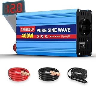 400W wechselrichter 12v auf 230v Reiner Sinus, spannungswandler 12v 230v, Wechselrichter für Fah…