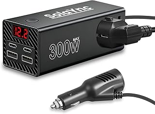 300W Fahrzeug-Wechselrichter Spannungswandler 12V/24V auf 230V, mit Internationalen Steckdosen un…