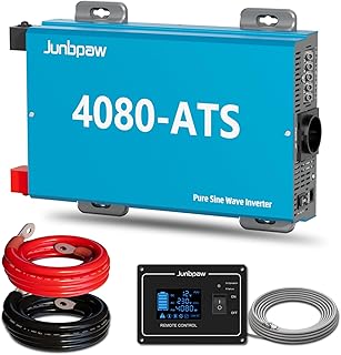 4080VA / 7000W Spitzenleistung Reiner-Sinus-Wechselrichter 12V auf 230V AC | Integrierter ATS & V…