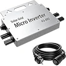 Mikro-Wechselrichter 800W mit AC-Kabel, MPPT Solar-Netzeinspeisung, Plug & Play, WiFi APP Überwa…