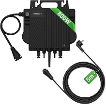 Growatt 800W Mikrowechselrichter NEO800M-X WiFi fähig mit 5m Schuko Kabel steckerfertig für Bal…