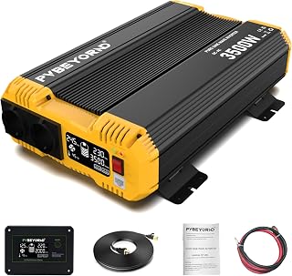 Sinus Wechselrichter 24V auf 230V Reiner Sinus 3500W/7000W 50HZ | Mit Fernbedienungsfunktion, gee…