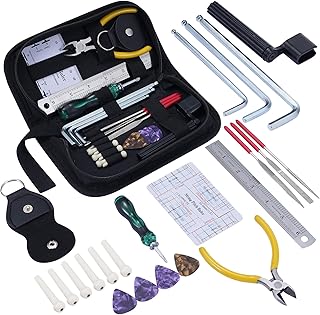 LEKATO Gitarren-Wartungswerkzeug-Set, 11-teiliges Gitarren-Reparaturwerkzeug mit Praktischer Trag…