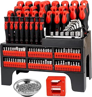 118 tlg. Schraubendreher Set, Magnetisches Feinmechaniker Schraubenzieher Set mit Kunststoffablag…