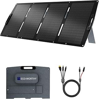 ECO-WORTHY 200W Faltbare Solarpanel für Powerstation, Tragbares Solarmodul für Camping Wohnmobi…