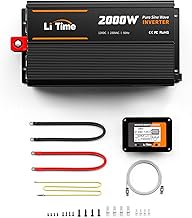 LiTime 2000W Reiner Sinsuswellen Wechselrichter, 12V DC auf 230V AC Konverter, mit Fernbedienung,…