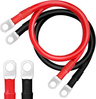 2 Stück Batteriekabel 70cm 2 AWG 35mm², 12V Auto Batterie Kabel Batterie Wechselrichter Kabel B…