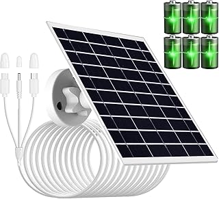9W/5V Solarpanel mit eingebautem 15600mAh wiederaufladbarem Akku,mit 1.5m langem 3-in-1-Ladekabel…