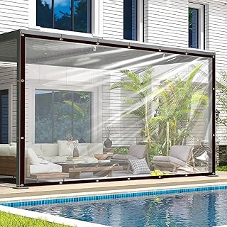 Plane Wasserdicht mit Ösen 2×3 Abdeckplane Transparent Durchsichtige Plastikfolie für Regenschu…