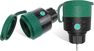 Wlan Steckdose Outdoor IP44, TÜV-zertifiziert, Smarte Außensteckdose | Timer & Energieverbrauch…