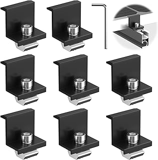 8 Stück Solarmodul Klemmen 30mm Schwarz, PV Modul Endklemmen, Aluminium Solar Klemme, Solarpanel…