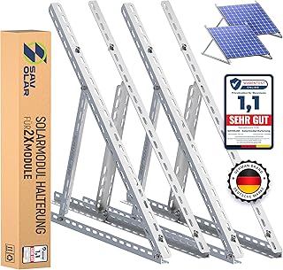 2 Sets SAVOLAR Solarmodul Halterung Balkonkraftwerk bis 117cm (46 Zoll) Winkel Einstellbar 0-90°…