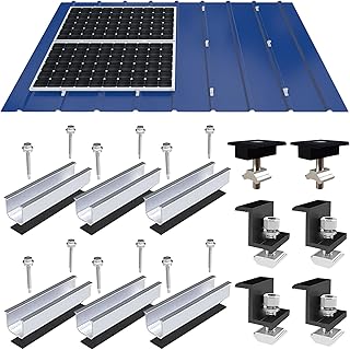 Solarpanel Halterung Metalldach [Verstellbar & Korrosionsbeständig] – Solarmodul Halterung Fla…