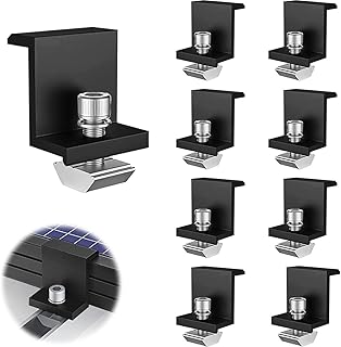 8 Stück Solarmodul Klemmen, 30mm Aluminium PV Modul Endklemmen, Z-Halter Befestigung Solarmodulh…