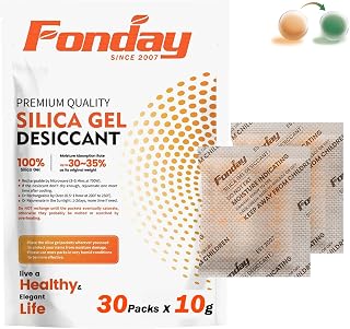 10g x 30 Stück wiederaufladbare Silikagel-Trockenmittel-Pakete Fonday Lebensmittelqualität schn…