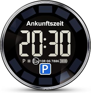 Parksolar Pro Solar Elektronische Parkscheibe mit Zulassung, automatische Digitale Parkscheibe mi…