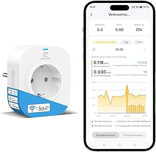 EIGHTREE WLAN Steckdose für Balkonkraftwerk mit Stromzähler & Energiemessung