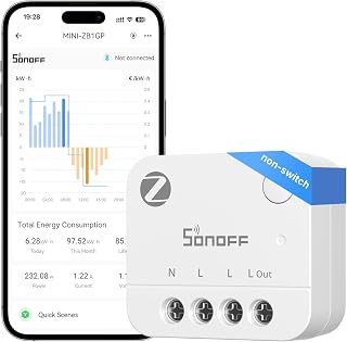 SONOFF MINI-ZB1GP, MINI PM, Zigbee 3.0, Intelligentes Energiemessgerät, Zigbee-Hub erforderlich,…