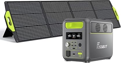 FOSSiBOT F1200 Solargenerator mit 200W Solarpanel, 1200W Tragbare Powerstation 1024Wh LiFePO4 wit…