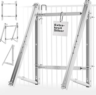 SolarFuture Balkonkraftwerk Halterung Silber Extrabreit | Sturmsicher & kratzfrei | Flexible Sola…